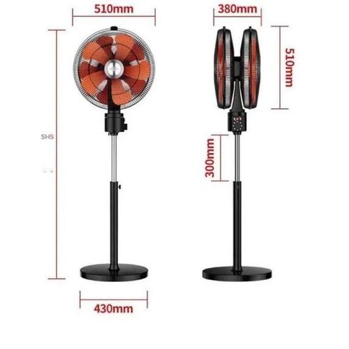 US 360-degree Rotating Electric Fan Double-sided- 18 Inches
