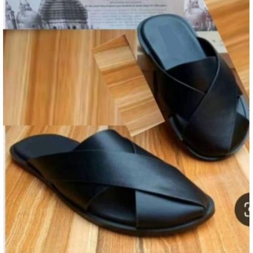 I Believe Eye Already Have Everything Men's Black Cross Slip On