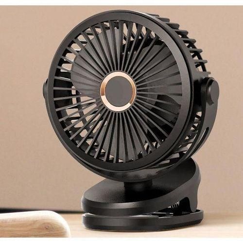 Portable Rechargeable Desk & Clip-On Fan – 360° Rotation 4 Speeds Ultra-Quiet Cooling Long Lasting 10,000mAh Battery