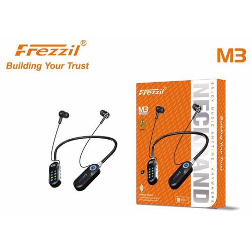M3 Wireless Neckband Earphones - Digital Battery Display & TF Card Support