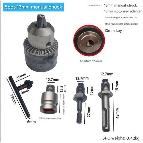 5PC 13MM Drill Chuck Sets Electric/Electric Hammer Impact Drill Conversion Electric Drill Chuck