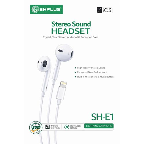 SH-E1 Lightning Stereo Headset – Pure Sound, Perfect Clarity