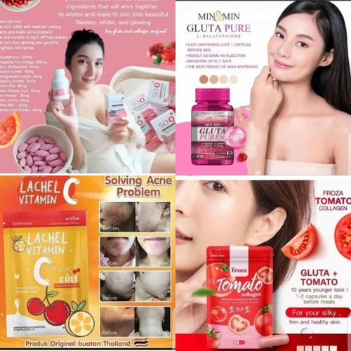 SoQ Gluta Gluta Pure Lachel Vit C Tomato- Beauty Combo