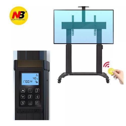 Heavy Duty Height Adjustable Motorized TV Cart 75"-100