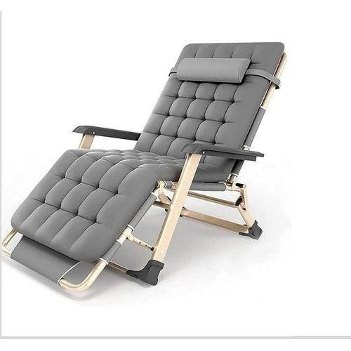 Adjustable Outdoor Relaxing Chair With CushionGrey