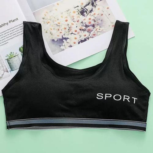 Comfortable and Skin-Friendly Elastic Sports Vest for Primary and Secondary School Students, Developmental Stage Girls' Underwear, Women's Bra.