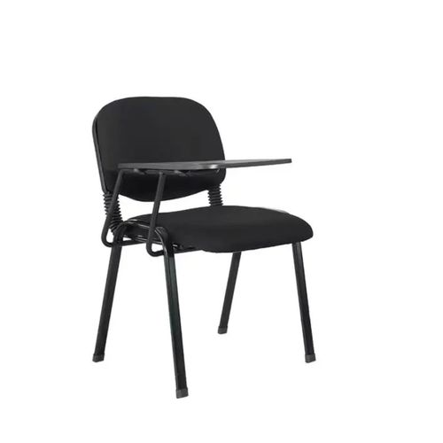 Emel black upholstered tablet-arm chair