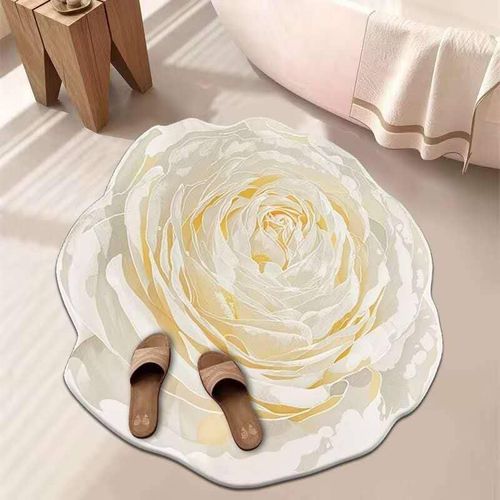 Non-Slip 3D Off Floral Carpet- 120CM * 120CM