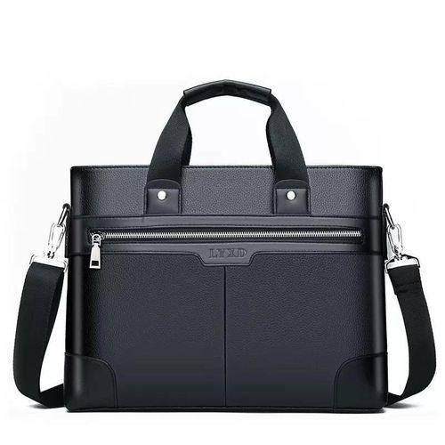 Leather Laptop Handbags For Men Black