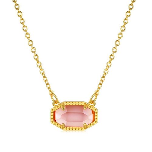 Dainty Birthstone Necklace for Women, 14K Gold Plated Adjustable Chain Necklace, Jewelry Birthday Gift