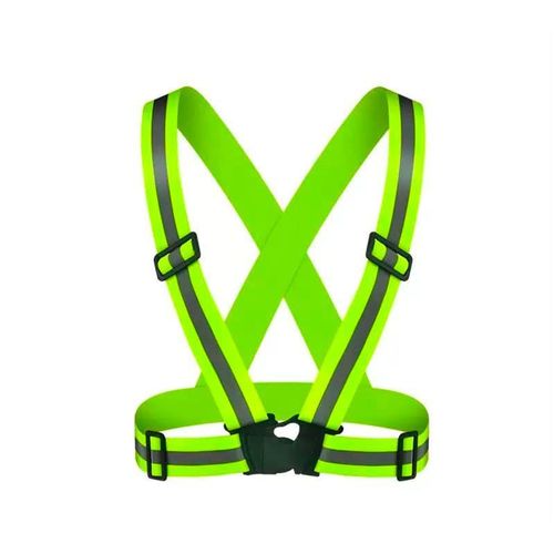 360° Reflective Safety Vest Belt - Fluorescent Yellow Adjustable Running Vest for Cycling & Walking