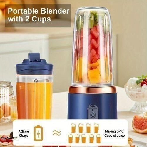 Portable Multi-Function Juicer with Rechargeable Battery - Compact Food-Grade PP Cup, Ideal for Home And On-The-Go Use, Cross-Border Wholesale, Juicing Station, Compact Juicer, Durable Plastic