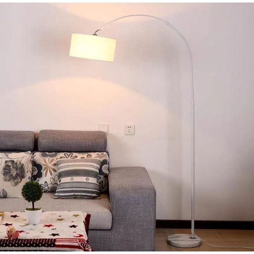 Modern Arched Floor Lamp with Marble Base