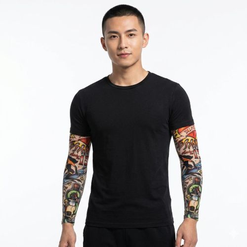 Realistic Temporary Tattoo Sleeves (Pair) – Sun UV Protection Cooling Arm Covers for Men & Women