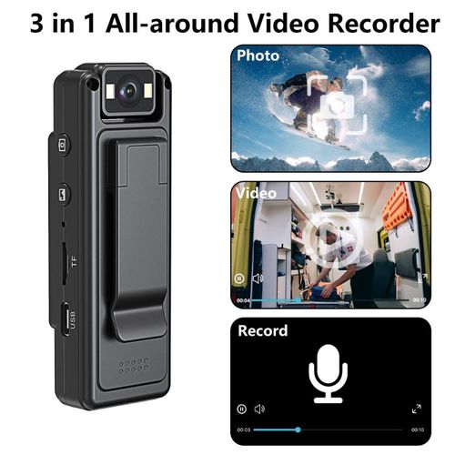 HD 1080P Body Camera – Portable Wearable Video Recorder with Night Vision, Motion Detection & Audio Recording