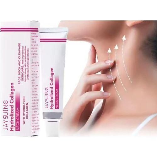 JAYSUING Hydrolyzed Collagen Neck Cream – Anti-Aging, Moisturizing & Brightening Cream for Neck, Face & Cleavage, Fade Wrinkles & Improve Skin Elasticity (40g)