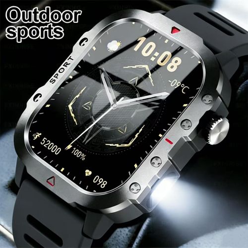 2.19 Smart Watches For Flashlight Waterproof Outdoor Sport Tracker Bluetooth Call Smartwatch