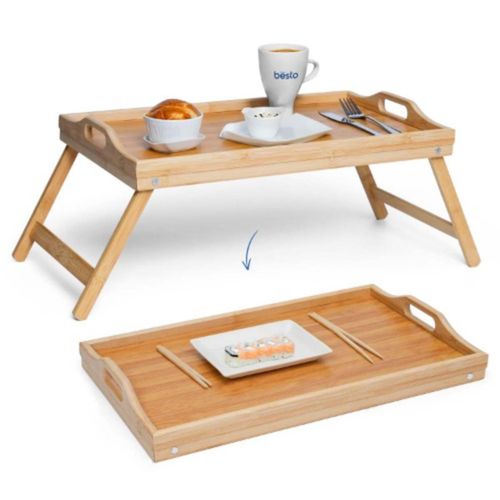 Collapsible Bamboo Bed Tray Foldable Laptop Desk