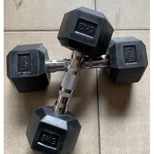 Pair Of 5Kg Hexagonal Dumbell (Total Of 10kg)