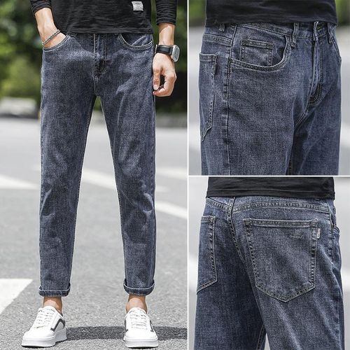 NON FADED FLASHY STOCK TRENDY JEAN FOR MEN -GREY