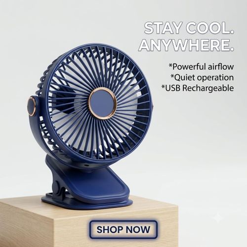 10,000mah rechargeable smart clip on fan with led light 5 wind speeds, 64 hours lasting silent table fan