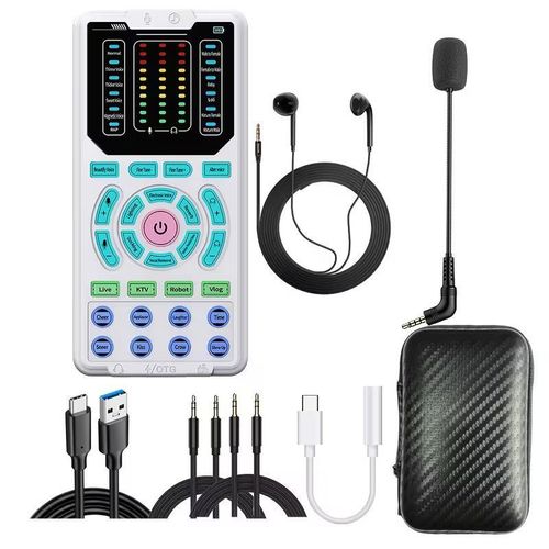 G9 Mobile Real-Time Voice Changer/DJ Mixer Set - Converts Male to Female/Female to Male/Child/Old Man/Queen Voice for Gaming Live Streaming/Voice Chat/Video Production Dubbing/Backing Vocals, Compatible with Android/Mac Sound Card