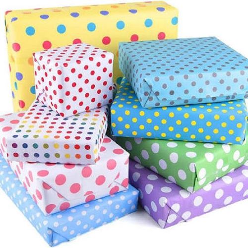 12 Sheets Mixed Colour/Design Wrapping Paper