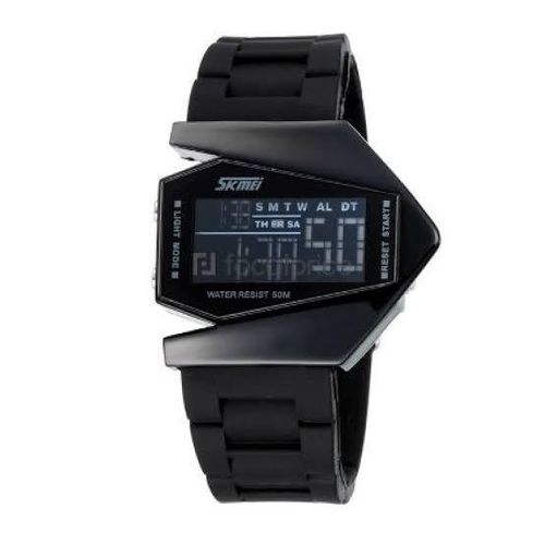 Waterproof Black Leather Wristwatch