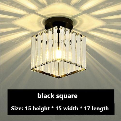 Crystal Glass LED Ceiling Light in Modern Nordic Design, Indoor Decorative Lighting, Ideal for Loft, Study Room, Corridor