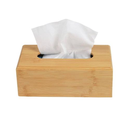 Modern Natural Wooden Tissue Dispenser Box for Countertops