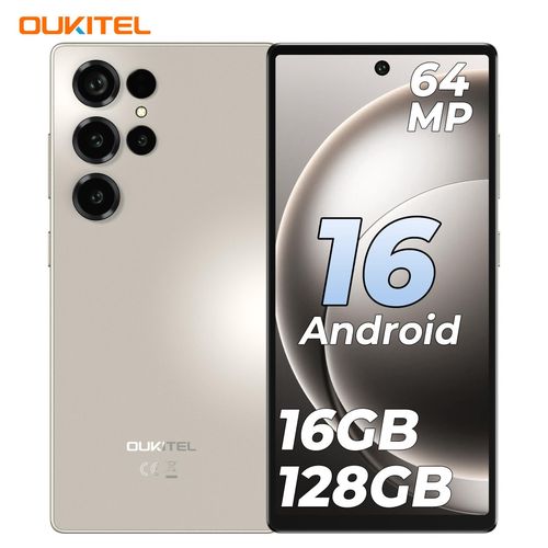 C66 Android 16 Smartphone 2026-64MP,6.73"120Hz Display,16GB RAM+128GB/1TB ROM Phone, 5000mAh Battery Phone, 4G Dual SIM Mobile Phones, Fingerprint/NFC/GPS/BT5.2 - Grey