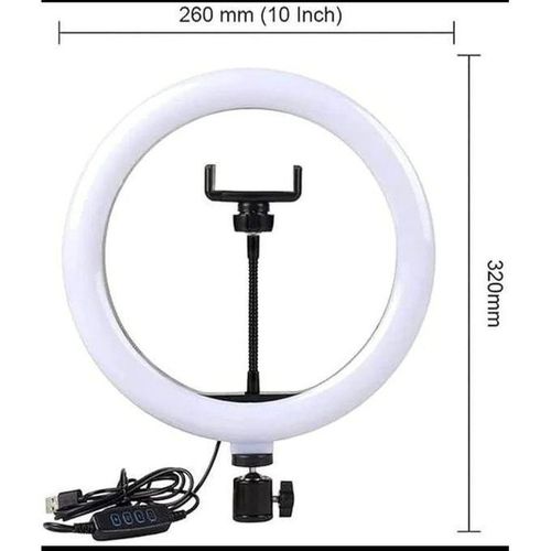 LJJ-16 LED Ring Fill Light with Phone Holder – Adjustable Brightness for Photography, Video & Live Streaming