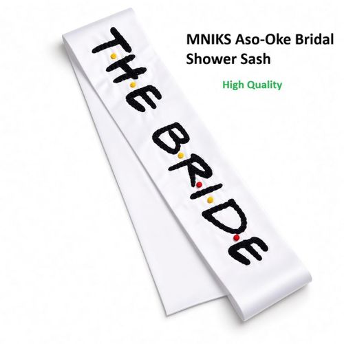 MNIKS Aso-Oke Bridal Shower Sash