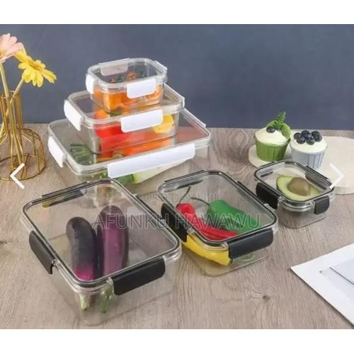 3PCS SET RECTANGLE FOOD STORAGE BOXWITH LOCK