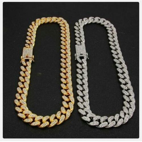 2in1" Cuban Luxury Stone-ice Gold&Silver Neck-chain