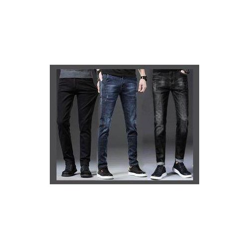 Ready-To-Wear Denim Jeans For Man-Black,Mix-Black And Blue