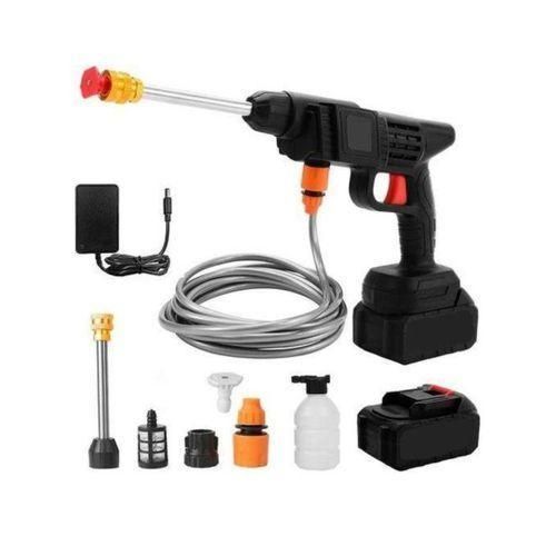 Cordless High Pressure Washer Spray Water Gun Tool Car Washing Cleaning Machine (2 battery)