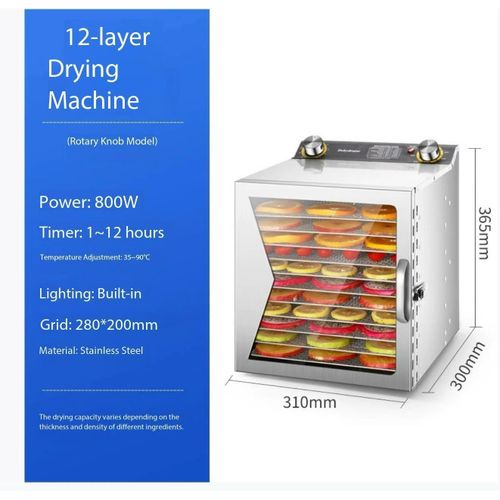 12 Layer Industrial Electric Food Dehydrator