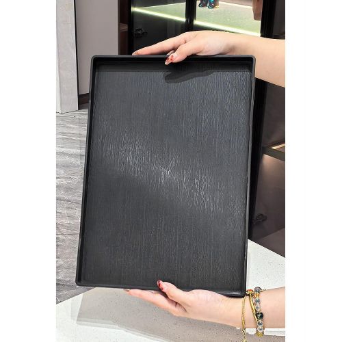 Rectangular Tray, Melamine Serving Tray for Breakfast, Tea, Snacks, Multi-Use Decorative Organizer Tray for Home, Kitchen, Coffee Table, Restaurant