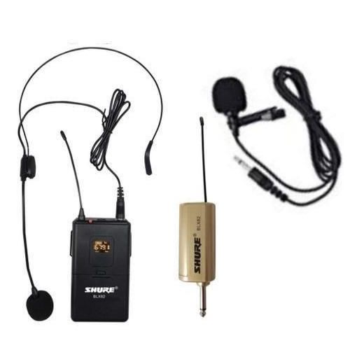(SHURE )UHF Wireless Lapel Body Clip Microphone With Head Mic For Camera & Phones-Lavalier Mic