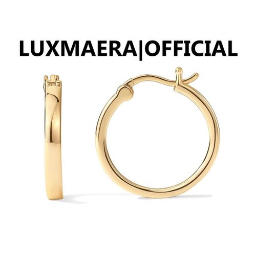 Yellow Gold Hoop Earrings for Women, Small Huggie Hoops
