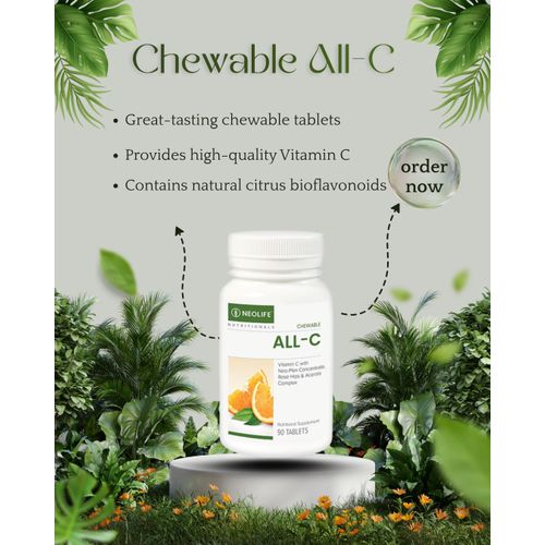 Chewable All-C – Chewable Vitamin C Supplement with Citrus Bioflavonoids