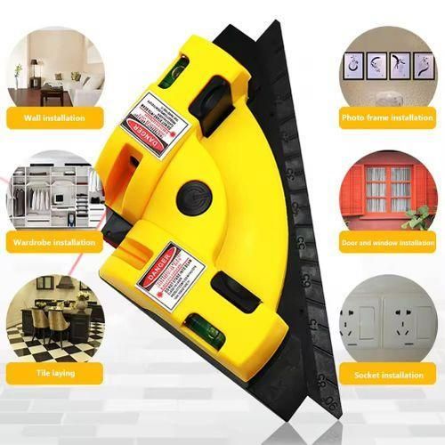 Right-angle 90-degree square laser level gauge - High-quality level gauge tool - Laser measurement tool - Horizontal and vertical laser level gauge