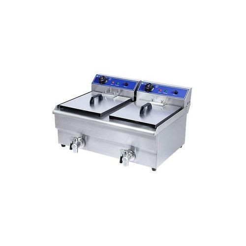 Electric Deep Fryer Double Tank With Tap
