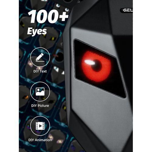 Black LED Backpack 19, Animated Digital Backpack with Programmable Moving Eyes, Perfect Tech Gear for Style and Fun APP CONTROL