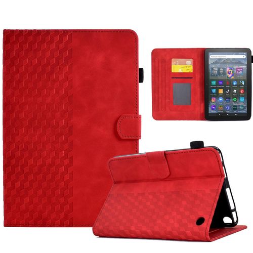 For Fire 7 2022 Leather Tablet Case(Red)