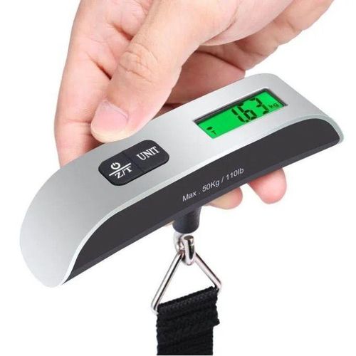 Portable Digital Luggage Scale 110lb /50kg with Back-light LCD Display Hand Travel Weighing Scale