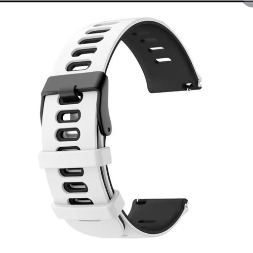 Smart watch Strap silicone band 22mm for itel, oraimo , Samsung watch etc Yuzw white & black