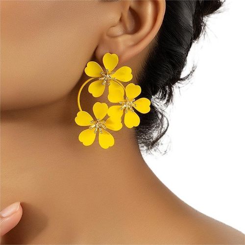 Summer New Fresh Camellia Flower Earrings jewelry accessories for Womens ladies and girls