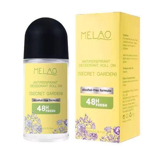 MELAO Antiperspirant Deodorant Roll-On Secret Garden Fragrance Long-Lasting 48H Fresh Protection Alcohol-Free Gentle Skin Care Sweat Control Daily Use Floral Scent Roll-On Deodorant for Men and Women